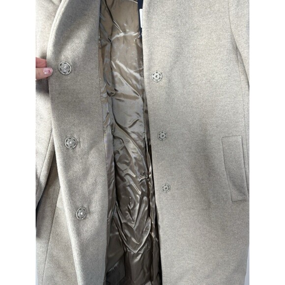 Cinzia Rocca Icons Oatmeal Wool/Cashmere Coat Inverted Notch Collar NWT Size 6 - Picture 5 of 16
